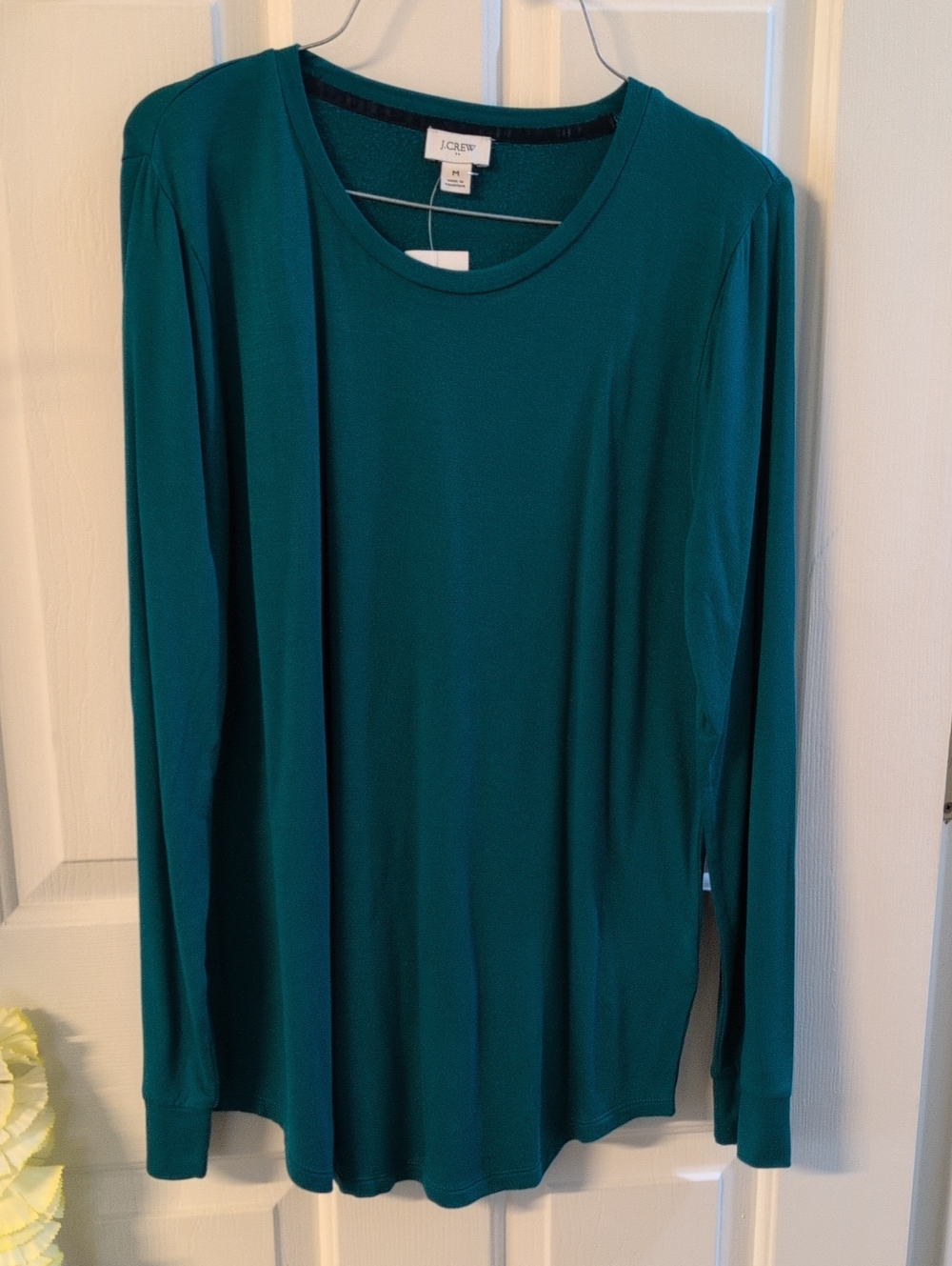 NWT J. Crew Teal Long-Sleeve Top